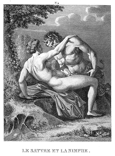 Nymphe und Satyr